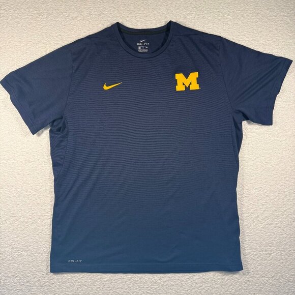 Nike Other - Nike mens Michigan tee size XXL navy blue and yellow wolverines
